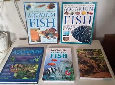 Five Aquarium Tropical Fish Books