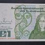 Ireland 1 Pound 1989 Queen Medb (BAK) Banknote Image 4