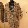 Women's Leopard Print Wool Mix Coat Size 14 Image 5