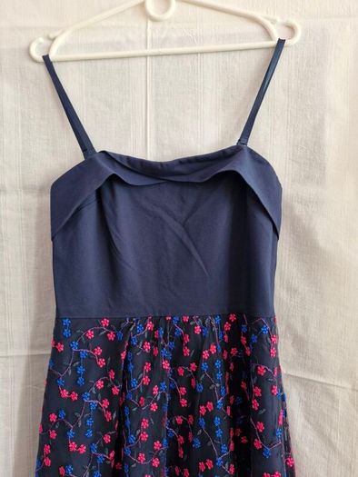 Orsay dress navy with blue and red/pink s. 38/10