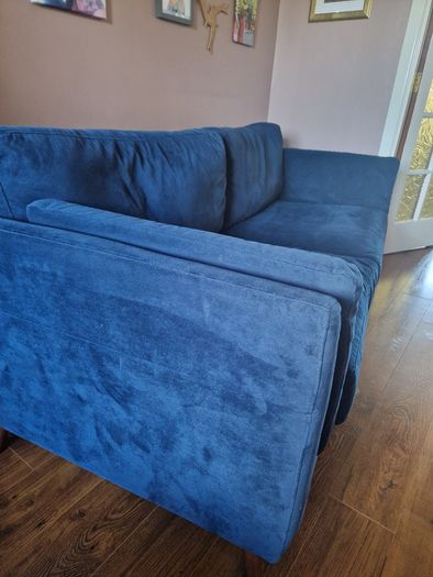 3 seater velvet navy bellini sofa from ezliving
