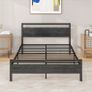 Double Bed Frames with Wood Headboard Image 6