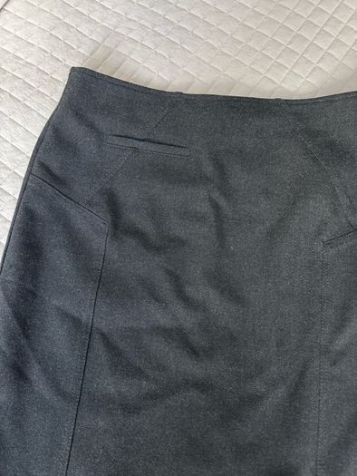 Guzella Dark Charcoal Grey Tailored Pencil Skirt - Size EU 38 / UK 10