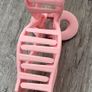 Pink Bow Outline Long Claw Clip Image 3
