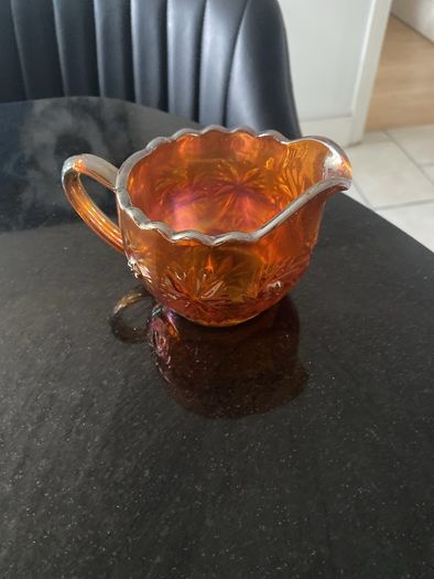 Vintage carnival glass jug