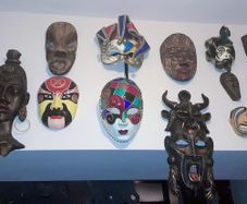 Extensive collection of 35 wall masks