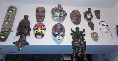 Extensive collection of 35 wall masks