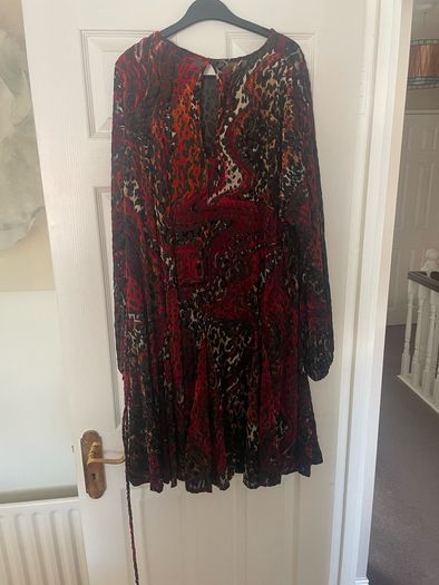 Red midi dress Size 20 Next brand new