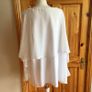 Ladies ZHENZI white floatie chiffon blouse top XXL 24/26 Includes postage Image 4