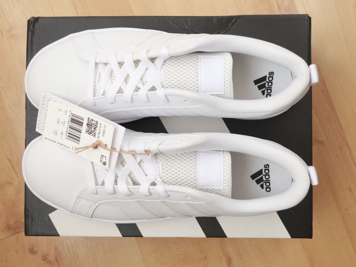 All White Adidas Smart Casual Leather Shoes | Size 6 UK | Brand New
