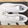 All White Adidas Smart Casual Leather Shoes | Size 5.5-6 UK | Brand New Image 2