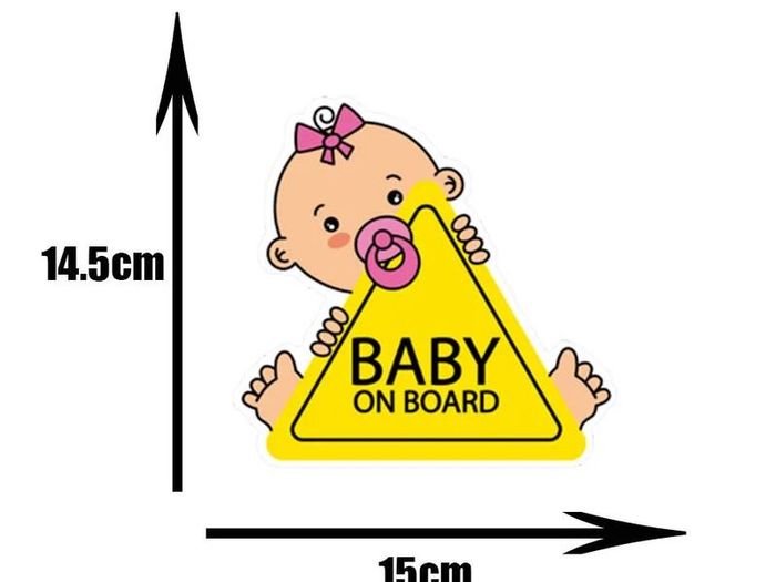 Car Decal.  Baby on Board. Girl