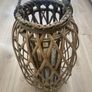 Wicker candle holder freestanding large Image 3