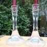 Set of Two Killarney Crystal Candlestick Holders 8,4" Tall Made In Ireland Dinner Candleholder Image 6