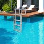 Dock Ladder, Retractable 4 Steps, 350 lbs Load Capacity, Aluminum Alloy Pontoon Boat Ladder with 55.1''-67.1'' Adjustable Height, 4'' Wide Image 3