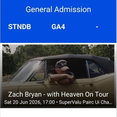 2 Zach bryan tickets