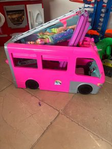 Barbie bus and make up table