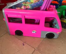 Barbie bus and make up table