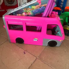 Barbie bus and make up table