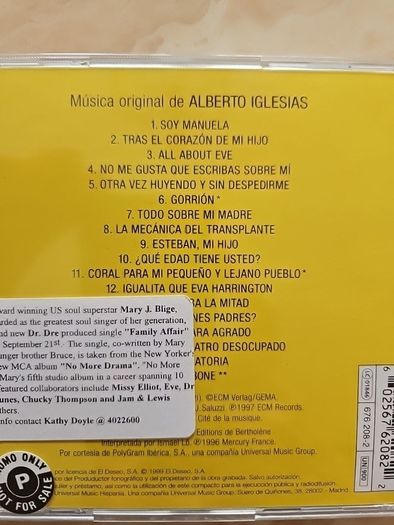 All About My Mother CD Soundtrack