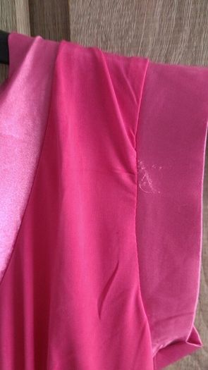 new pink satin look top