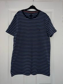 Tommy Hilfiger Blue Stripey T-Shirt New With Tags
