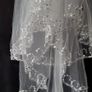 2 Tier Elbow Length Bridal Veil Image 4
