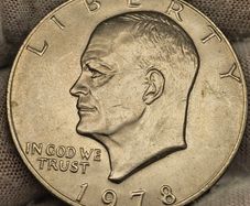 USA United States 1978 Eisenhower 1 Ike Dollar Apollo 11 Moon  Landing
