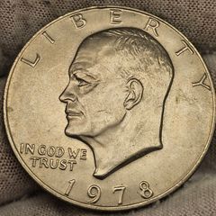 USA United States 1978 Eisenhower 1 Ike Dollar Apollo 11 Moon  Landing