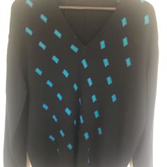 V-neck golf jumper (M) 100% pure new wool