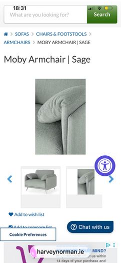 Harvey Norman Moby Armchair - new