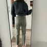 HM mid waist khaki chino pants in size S/8/36 Image 3