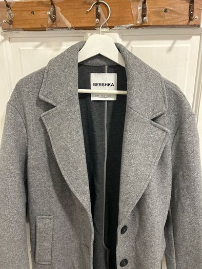 Bershka Grey Mid-Length Coat | Size S | Brand New
