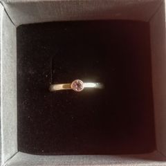 925 Sterling silver amethyst ring - size L