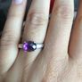 Gorgeous Thomas Sabo Sterling Silver Purple Crystal Ring Image 2