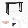 118 cm Console Table, Modern Desk Behind the Couch, Wooden Rectangle Entrance Desk, Narrow Long Sofa Table Image 5