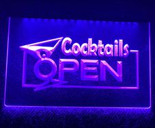 Cocktails open Neon Light