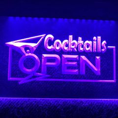 Cocktails open Neon Light