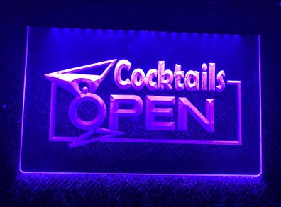 Cocktails open Neon Light