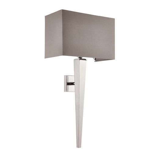 Wall Light with Silk Faux Shade Grey