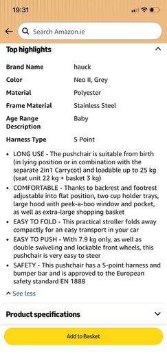 Hauck Pushchair