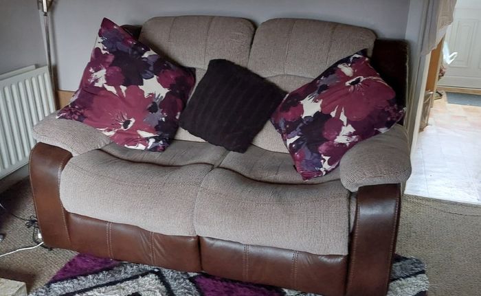 Reclining 2 seater couch - 2 arm chairs