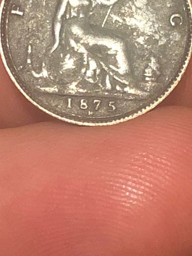 1875 H Farthing Victoria Low mintage key date