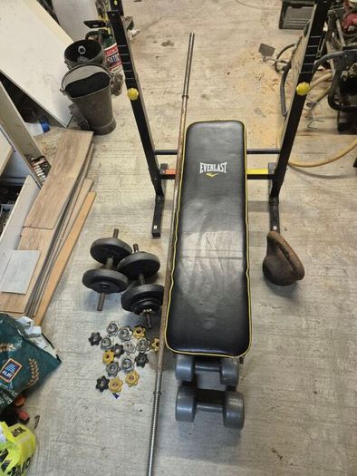 Bench and weights