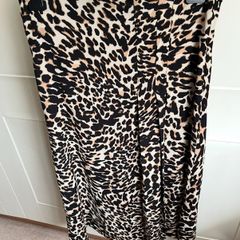 Zara Leopard Midi Skirt