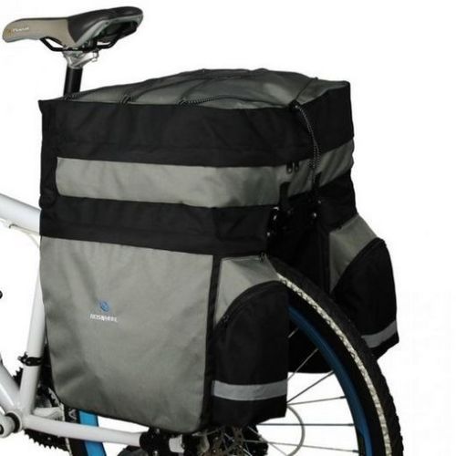 ROSWHEEL Cycling 60L Bicycle Double Side Bike Rear Rack Bag Tail Seat Pannier