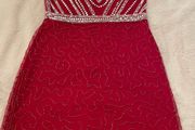 Red cocktail dress