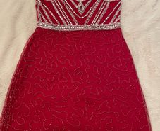 Red cocktail dress
