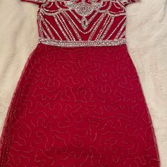 Red cocktail dress