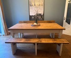 Solid Wood Dining Table & Benches